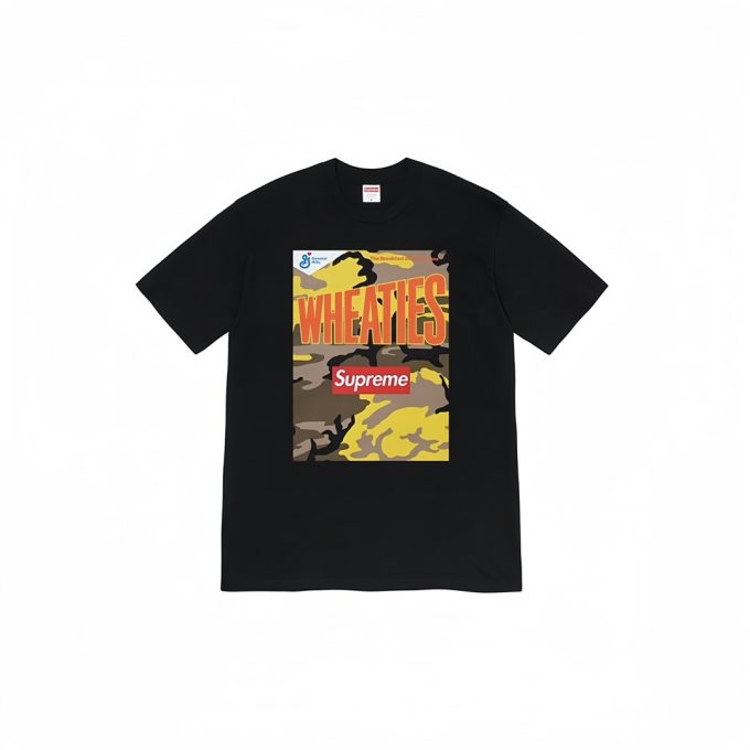 New oatmeal print short-sleeved T-shirt