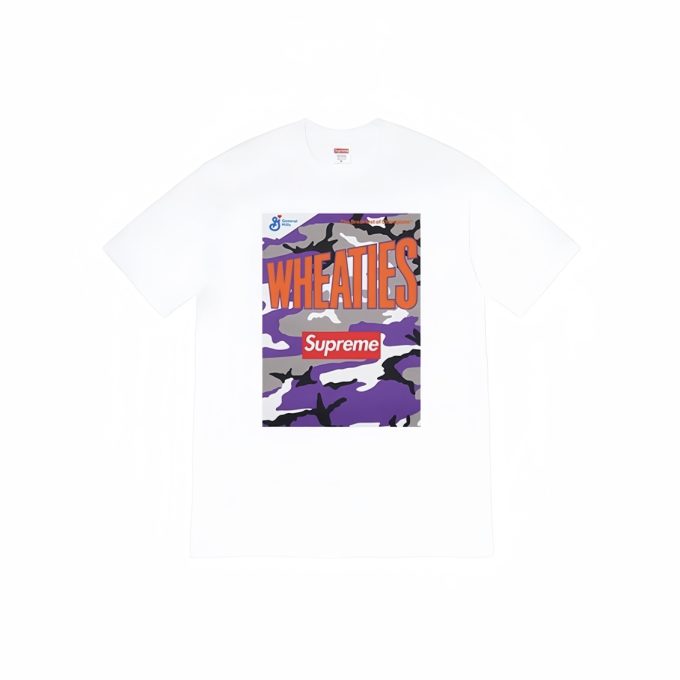 New oatmeal print short-sleeved T-shirt