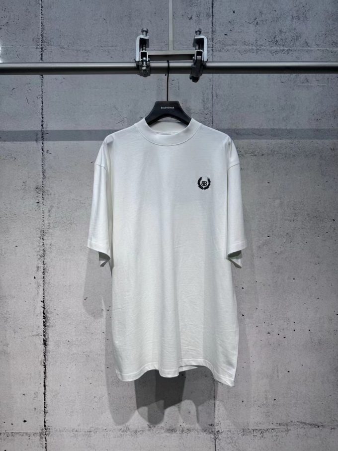 Balenciaga black and white short-sleeved