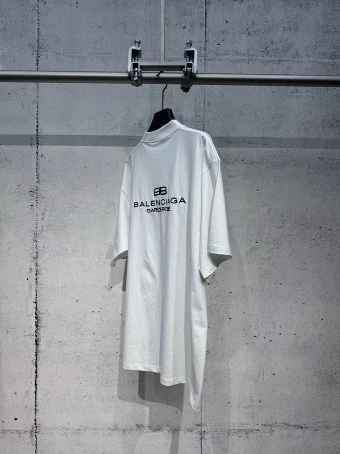 Balenciaga black and white short-sleeved
