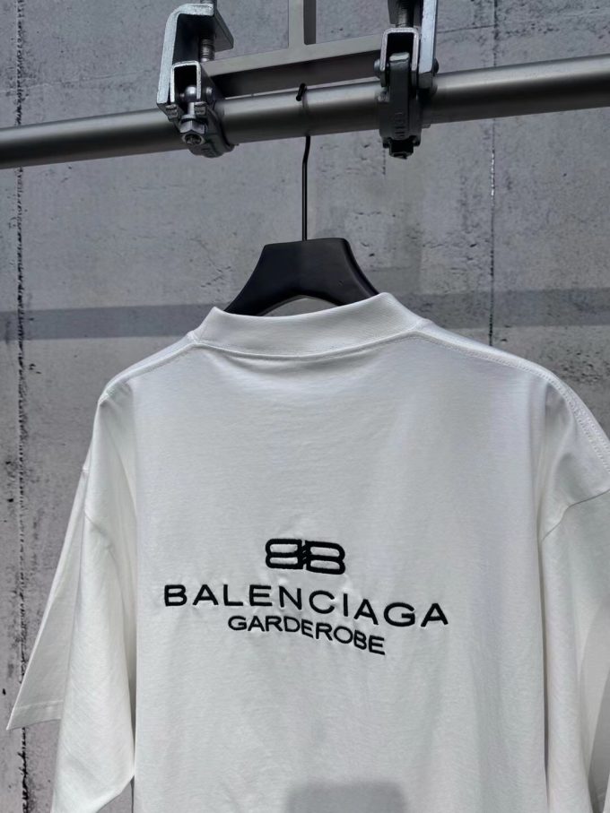 Balenciaga black and white short-sleeved
