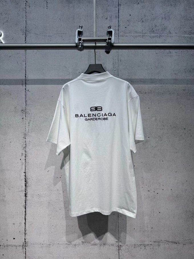 Balenciaga black and white short-sleeved