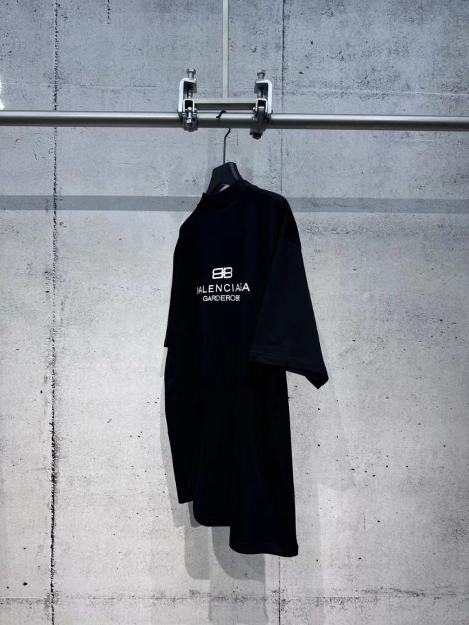Balenciaga black and white short-sleeved