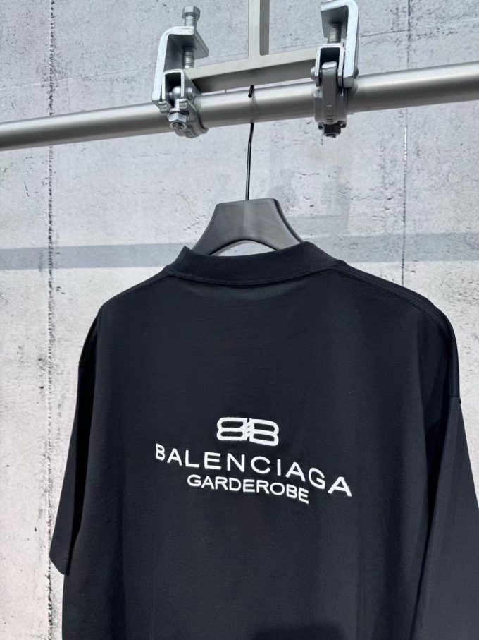 Balenciaga black and white short-sleeved