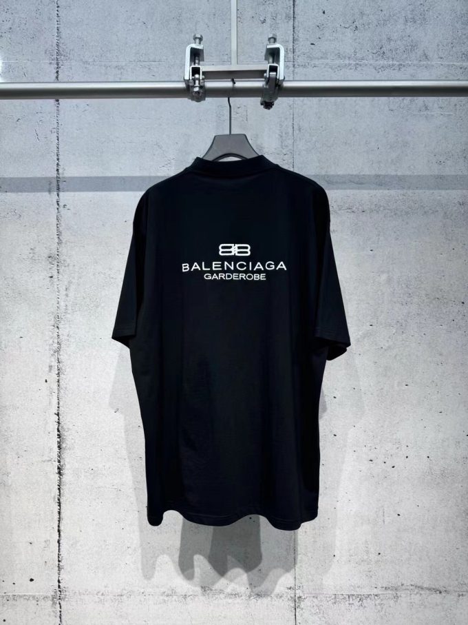 Balenciaga black and white short-sleeved