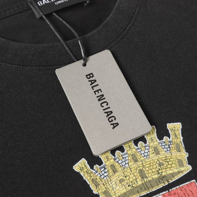 Balenciaga wheat ear Crown short-sleeved T-shirt