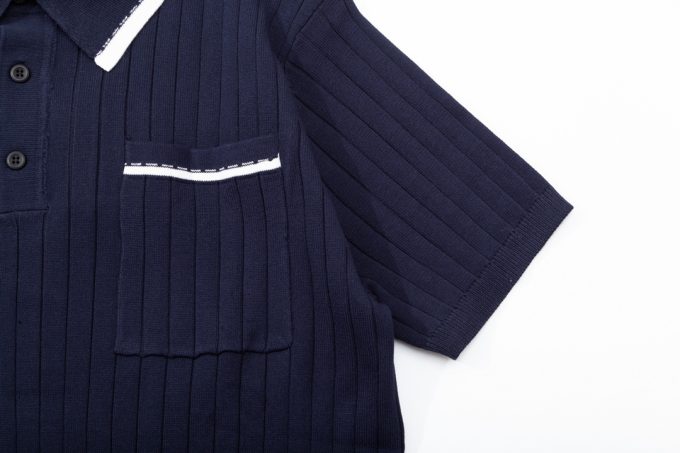 Hermes multicolored pocket knitted POLO shirt