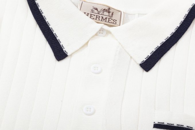 Hermes multicolored pocket knitted POLO shirt