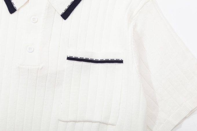 Hermes multicolored pocket knitted POLO shirt