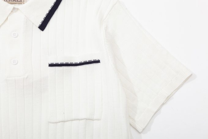 Hermes multicolored pocket knitted POLO shirt