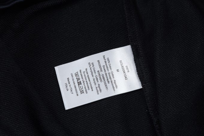 DIOR letter embroidered capri pants