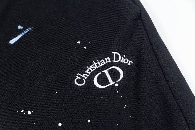 DIOR letter embroidered capri pants
