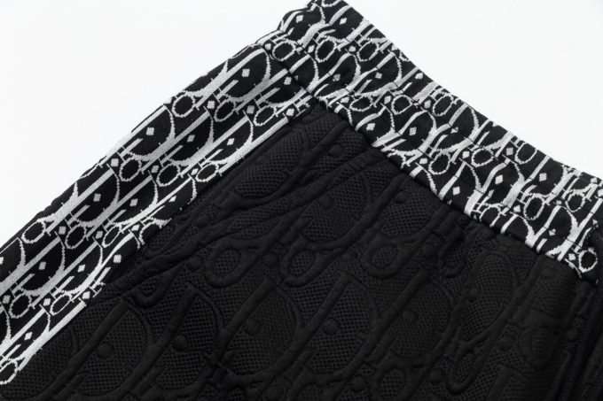 DIOR letter embroidered capri pants