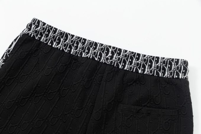 DIOR letter embroidered capri pants