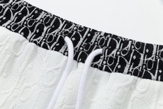 DIOR letter embroidered capri pants