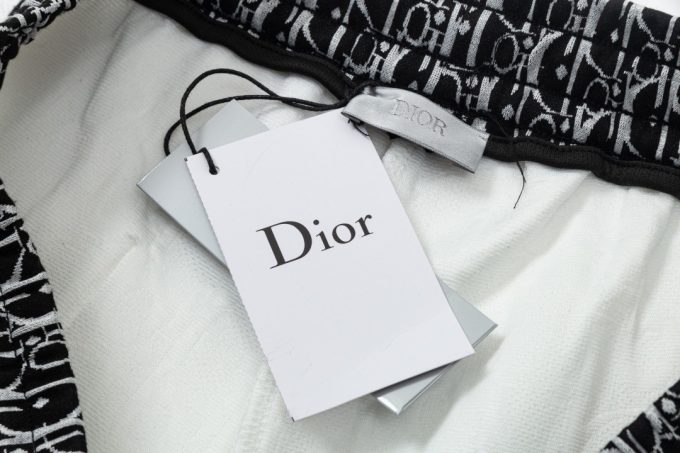 DIOR letter embroidered capri pants