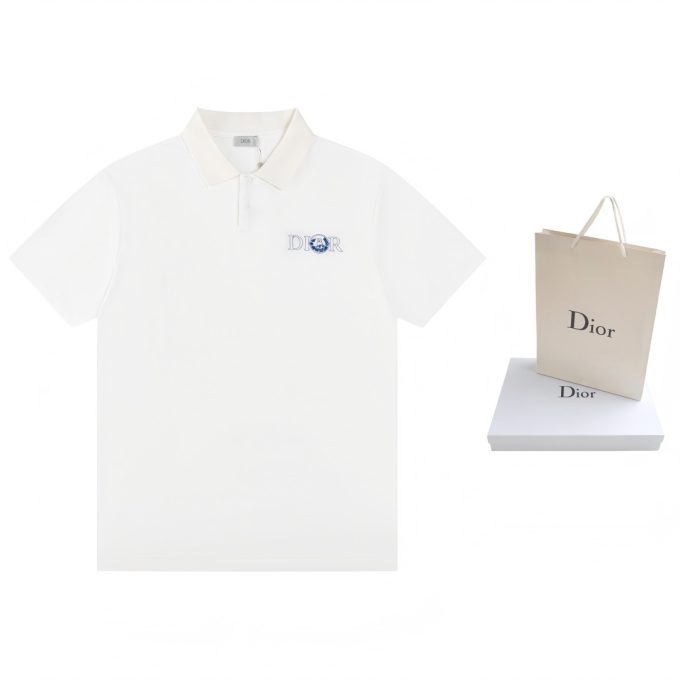 DIOR collaboration embroidered POLO shirt