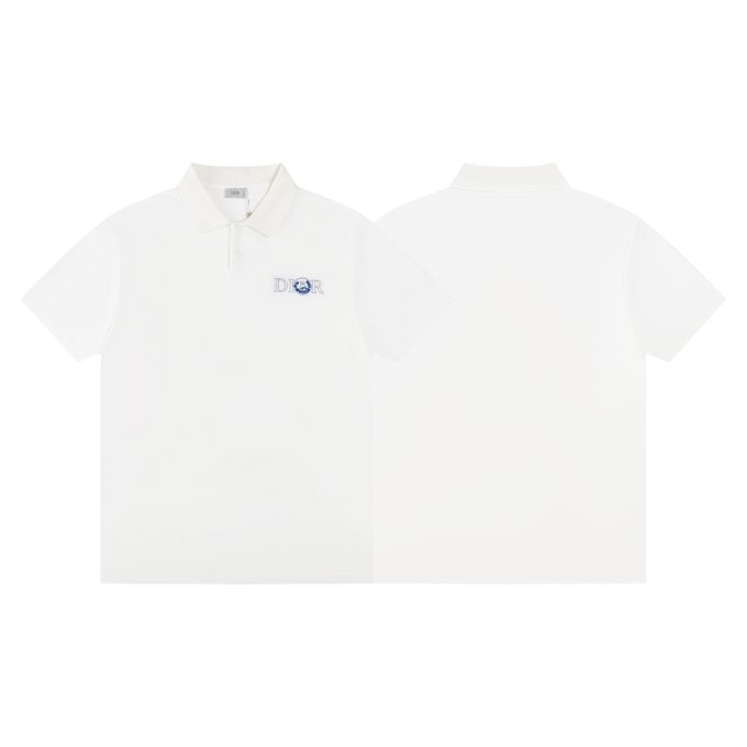 DIOR collaboration embroidered POLO shirt