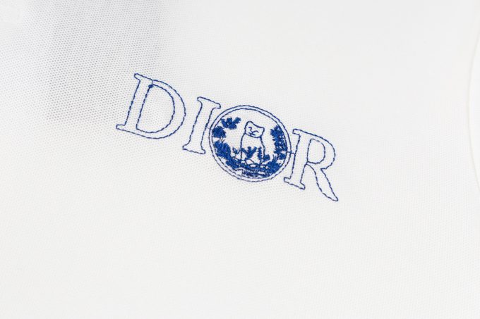 DIOR collaboration embroidered POLO shirt