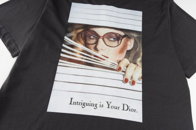 DIOR portrait magazine print short-sleeved T-shirt