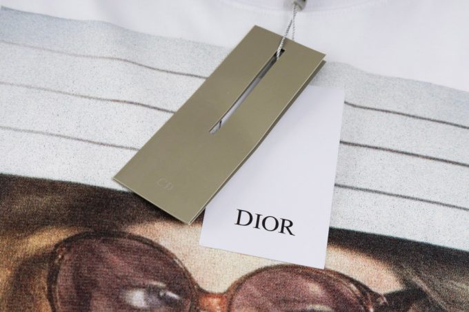 DIOR portrait magazine print short-sleeved T-shirt