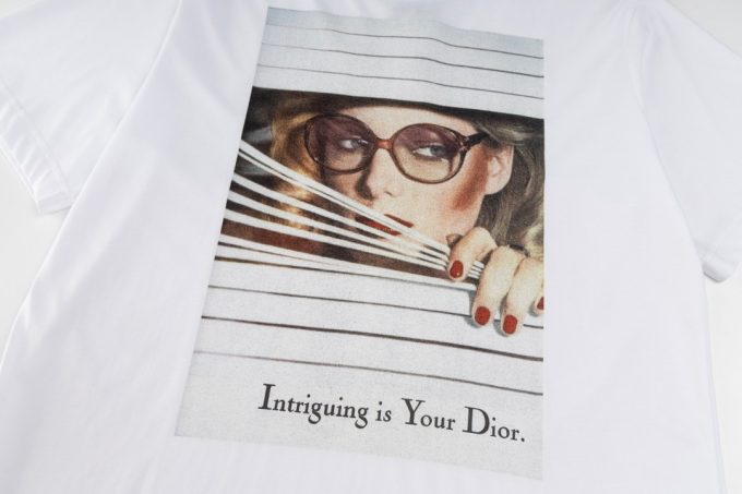 DIOR portrait magazine print short-sleeved T-shirt