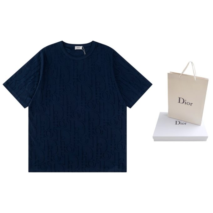 DIOR embossed jacquard short-sleeved T-shirt