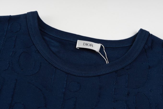 DIOR embossed jacquard short-sleeved T-shirt
