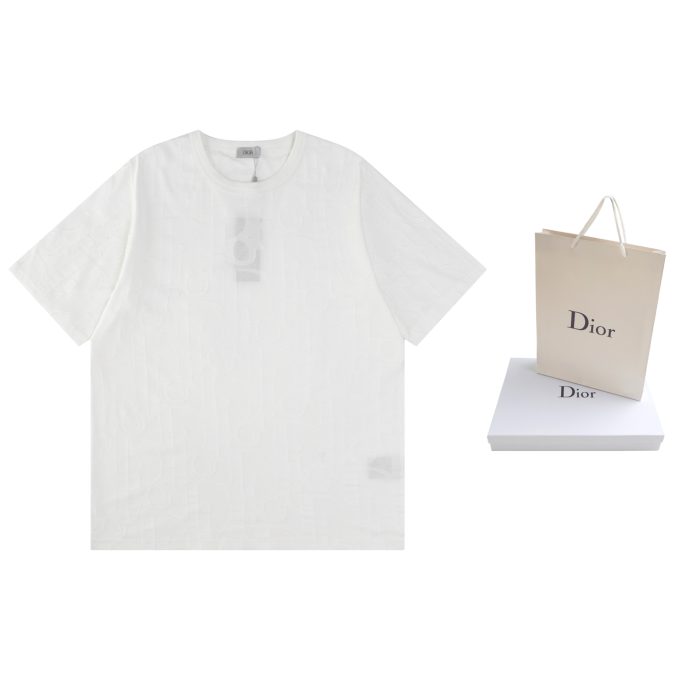 DIOR embossed jacquard short-sleeved T-shirt