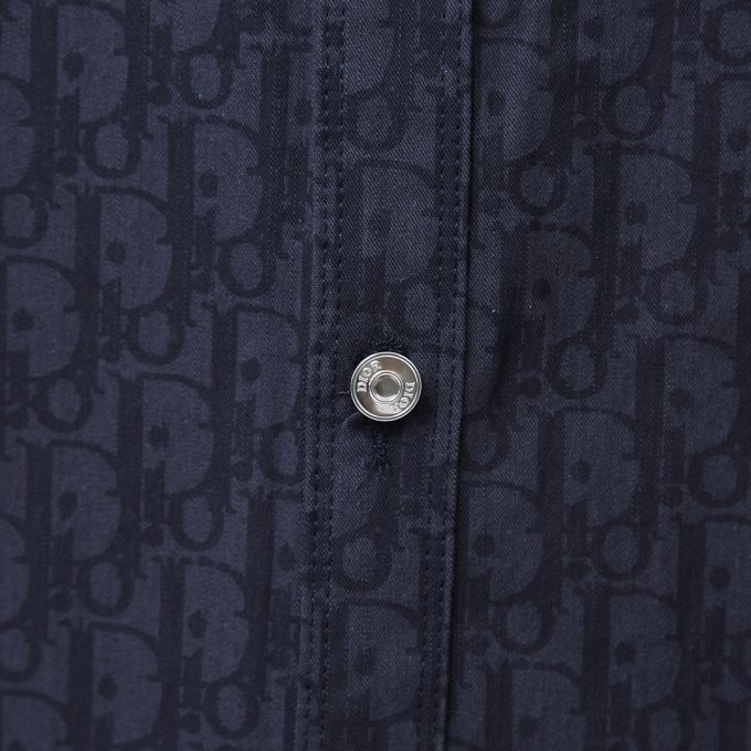 Dior DR Letter-dyed jacquard long-sleeved shirt with full logo