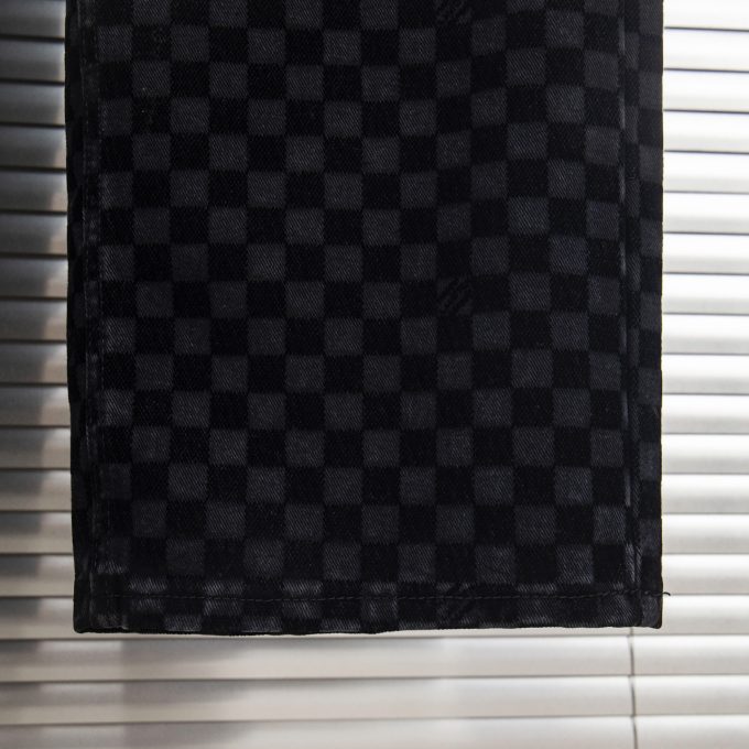 LV Louis Vuitton's 2025 new checkered flocked jeans