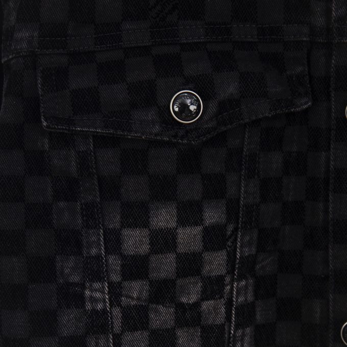 Louis Vuitton's 2025 new checkered flocked denim jacket