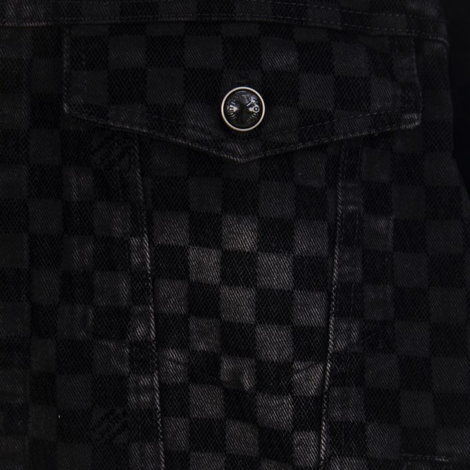 Louis Vuitton's 2025 new checkered flocked denim jacket