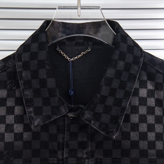 Louis Vuitton's 2025 new checkered flocked denim jacket
