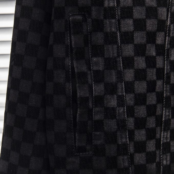 Louis Vuitton's 2025 new checkered flocked denim jacket
