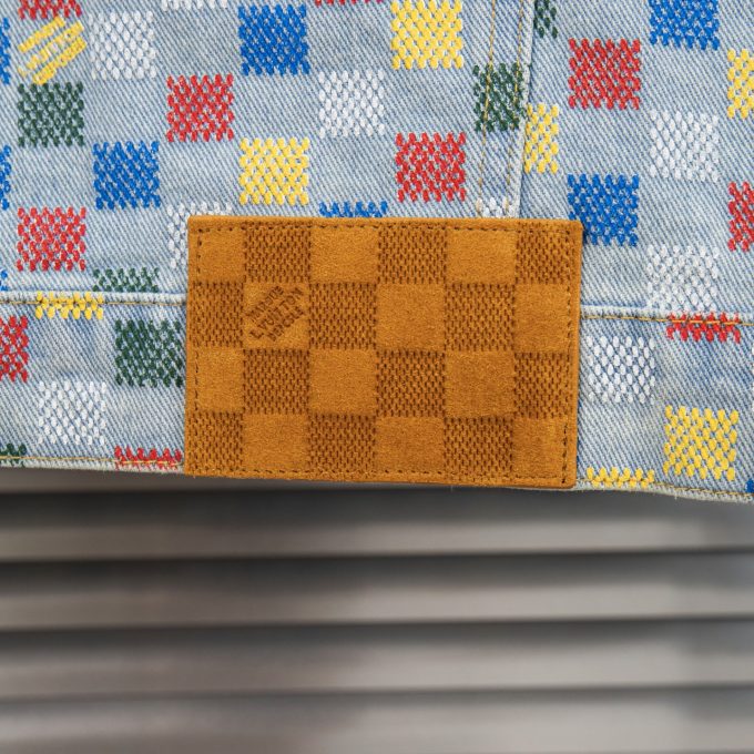 LV Louis Vuitton 25ss checkered denim jacket