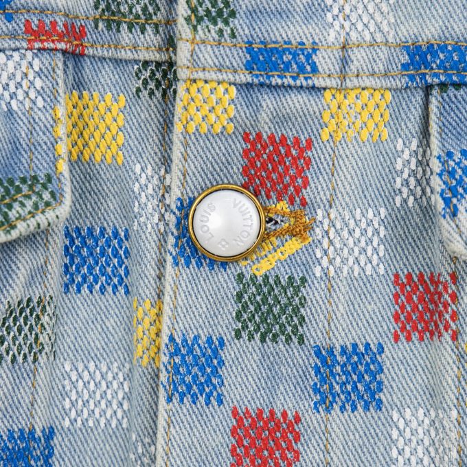 LV Louis Vuitton 25ss checkered denim jacket