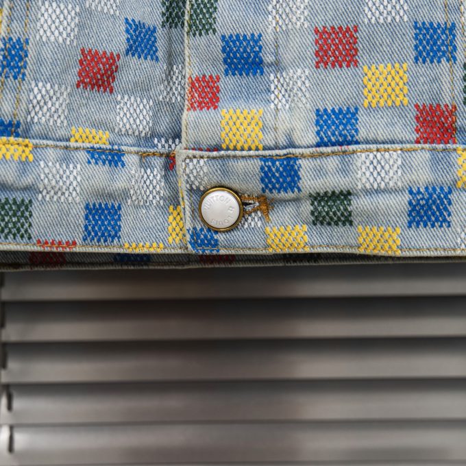 LV Louis Vuitton 25ss checkered denim jacket