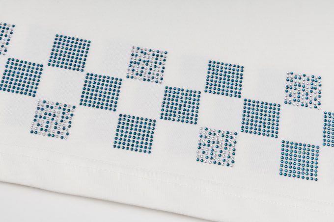 V 25ss Hot diamond checkered short-sleeved T-shirt