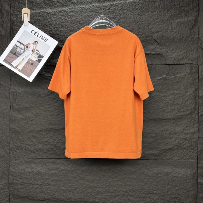 Louis' new embroidered letter short-sleeved shirt