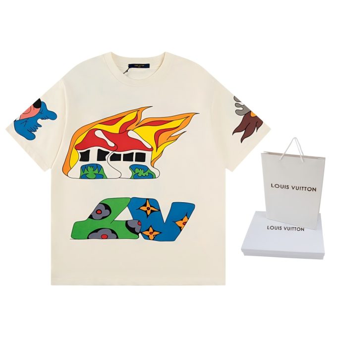 LV Locomotive Flame short-sleeved T-shirt
