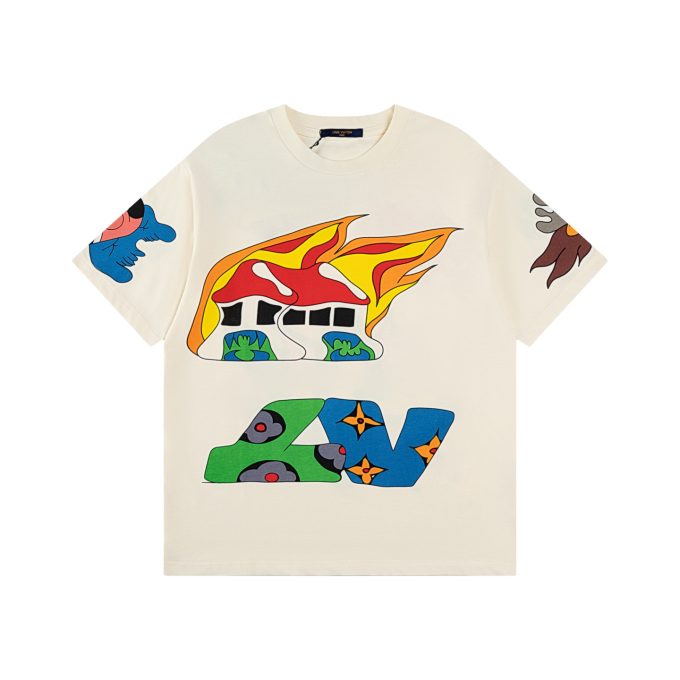 LV Locomotive Flame short-sleeved T-shirt