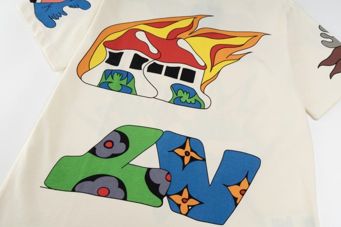 LV Locomotive Flame short-sleeved T-shirt