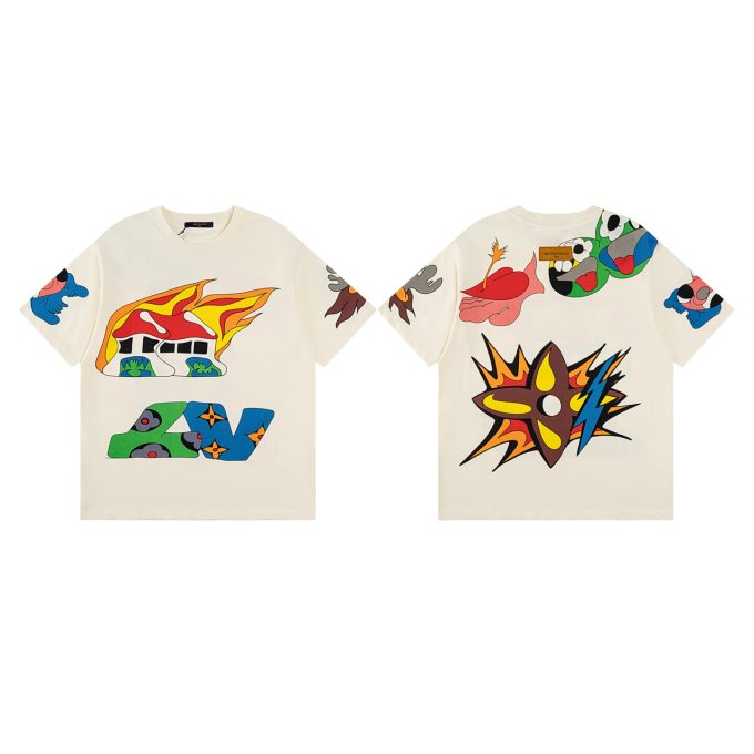 LV Locomotive Flame short-sleeved T-shirt