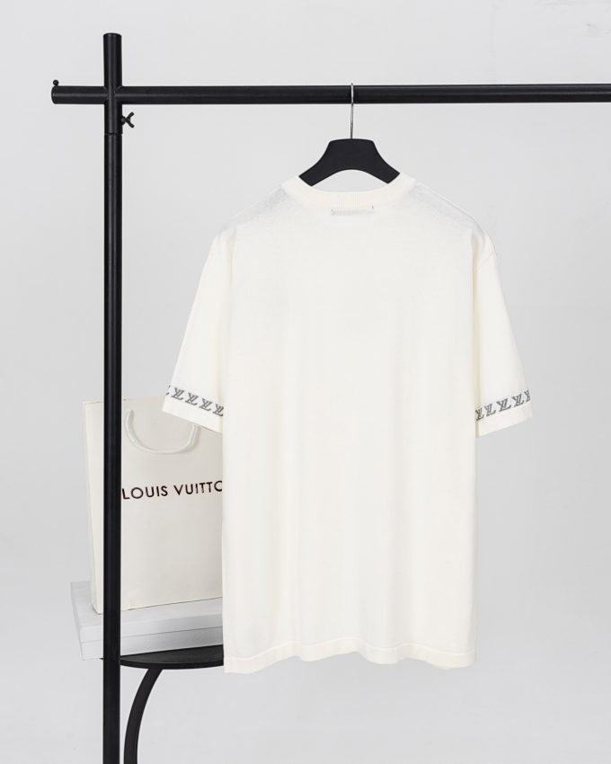 LV logo woolen short-sleeved T-shirt