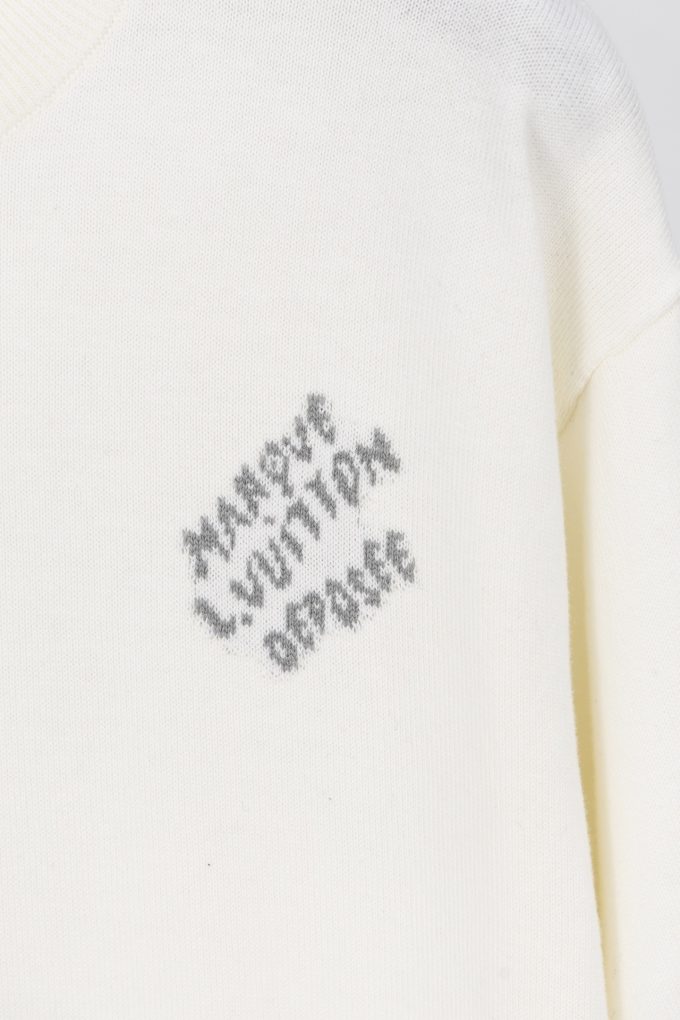 LV logo woolen short-sleeved T-shirt
