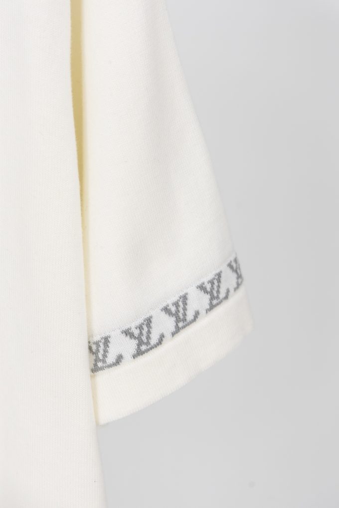 LV logo woolen short-sleeved T-shirt