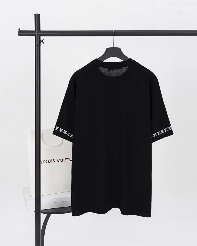 LV logo woolen short-sleeved T-shirt