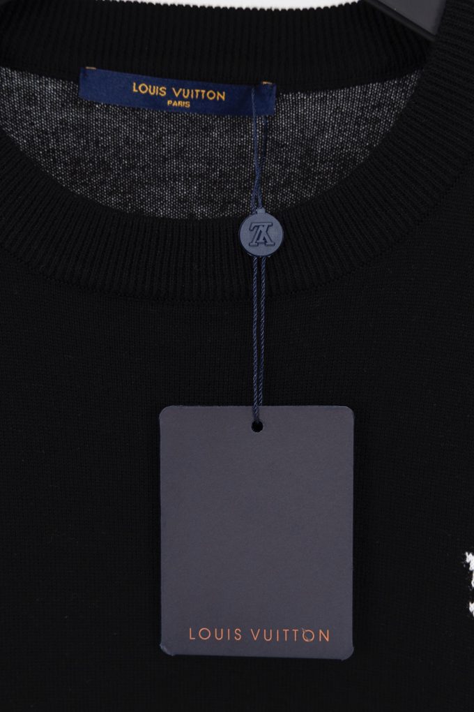 LV logo woolen short-sleeved T-shirt