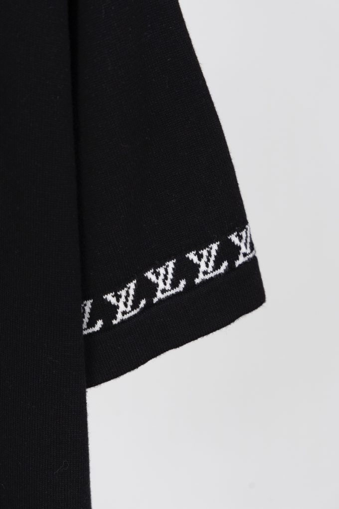 LV logo woolen short-sleeved T-shirt